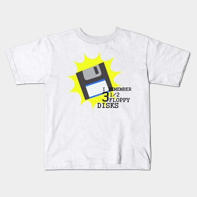 floppy disk love Kids T-Shirt by maybeeloise